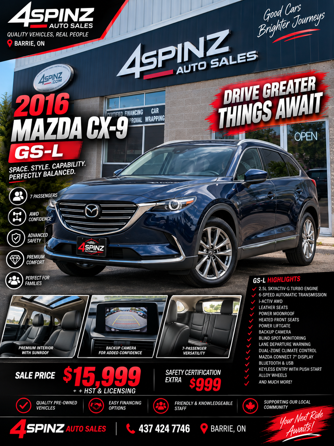 2016 MAZDA CX-9 GS-L